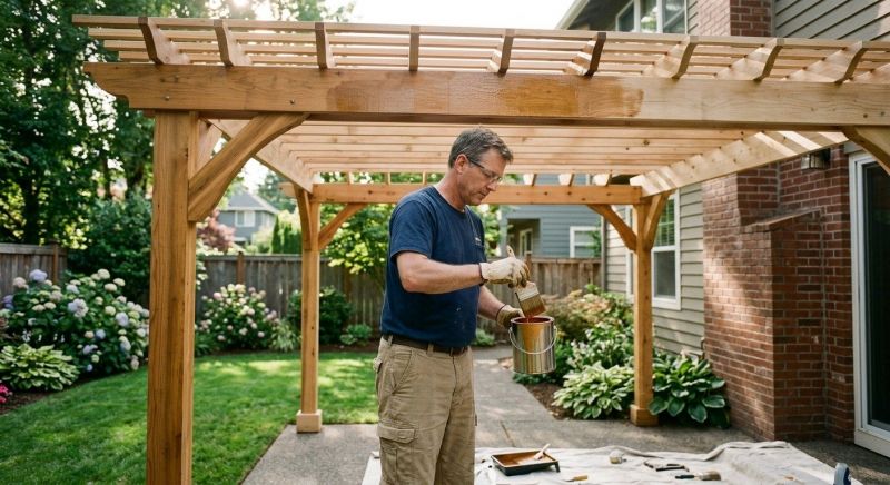 Pergola Sealing in Puyallup, WA